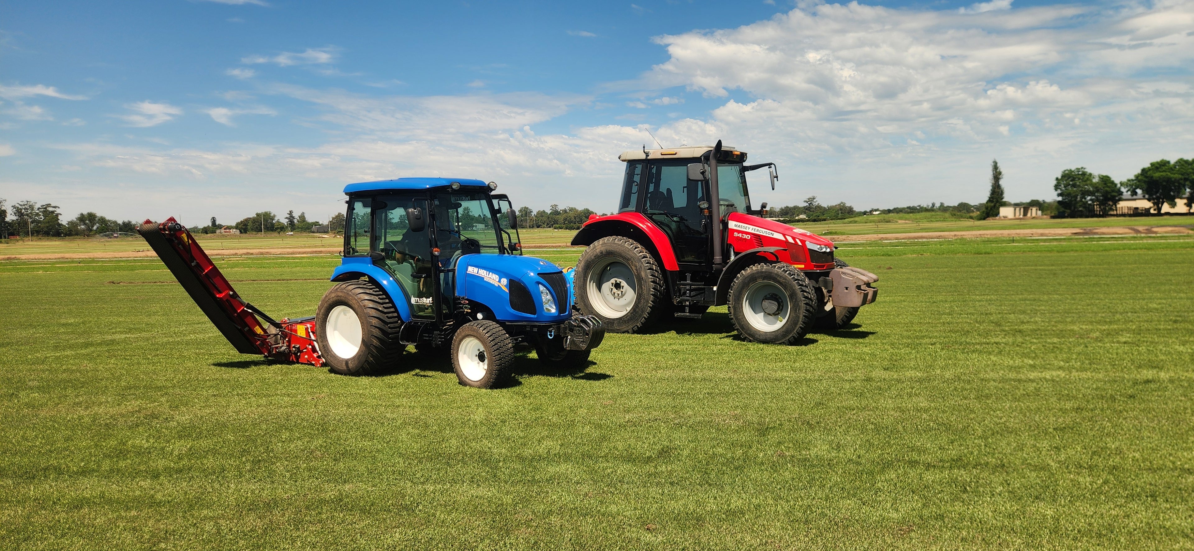 Two Lawn Machines for Turf Renovation
