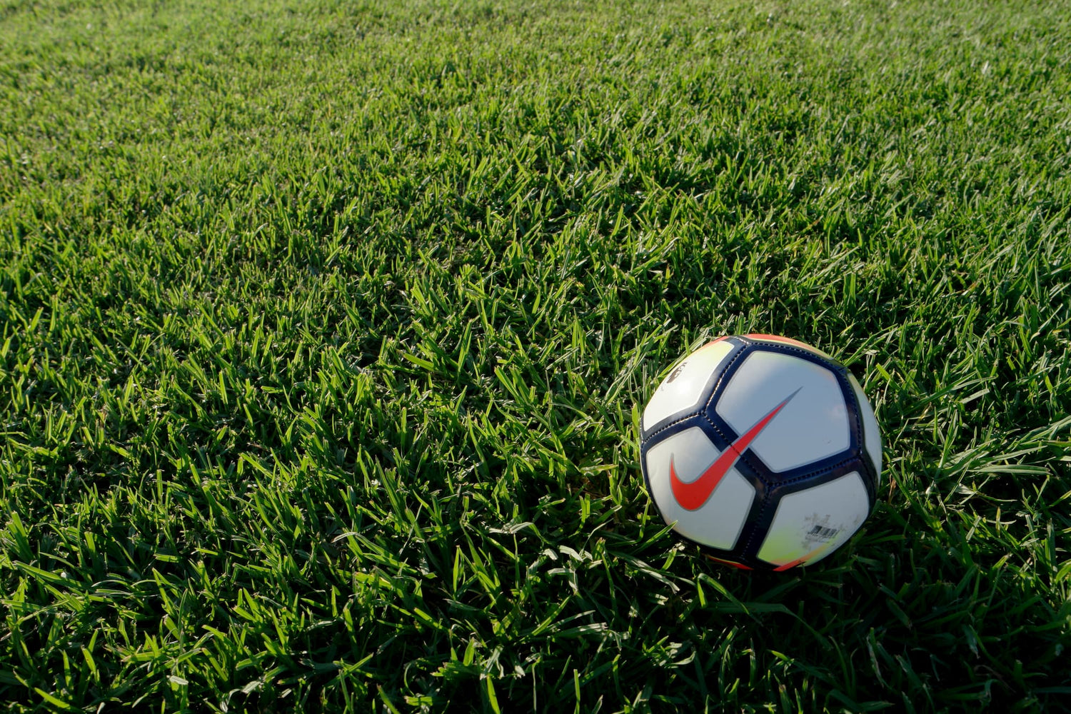 Nike Football on a Turf Grass