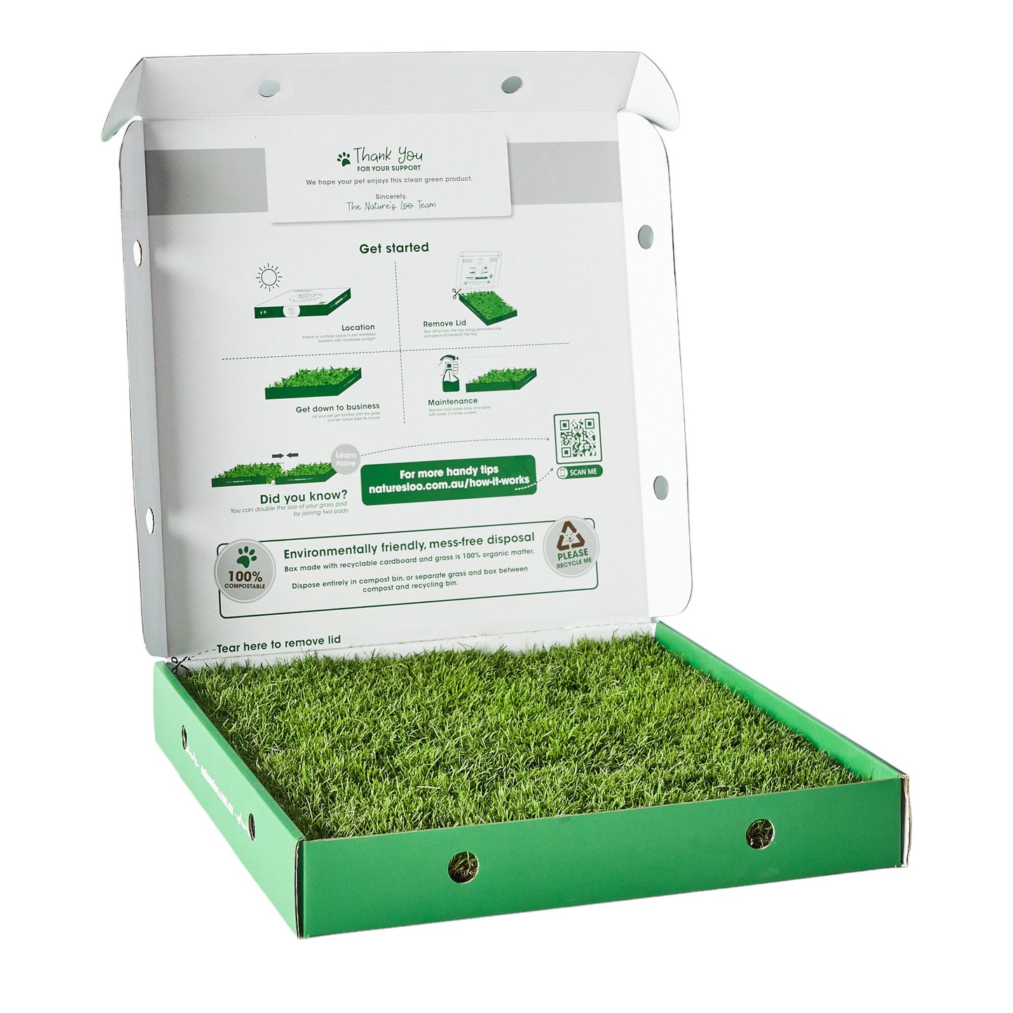 A box of Real Grass Pet Pad