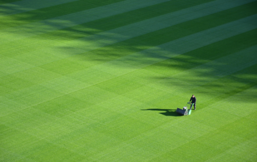 A Stripping an Athletic Field